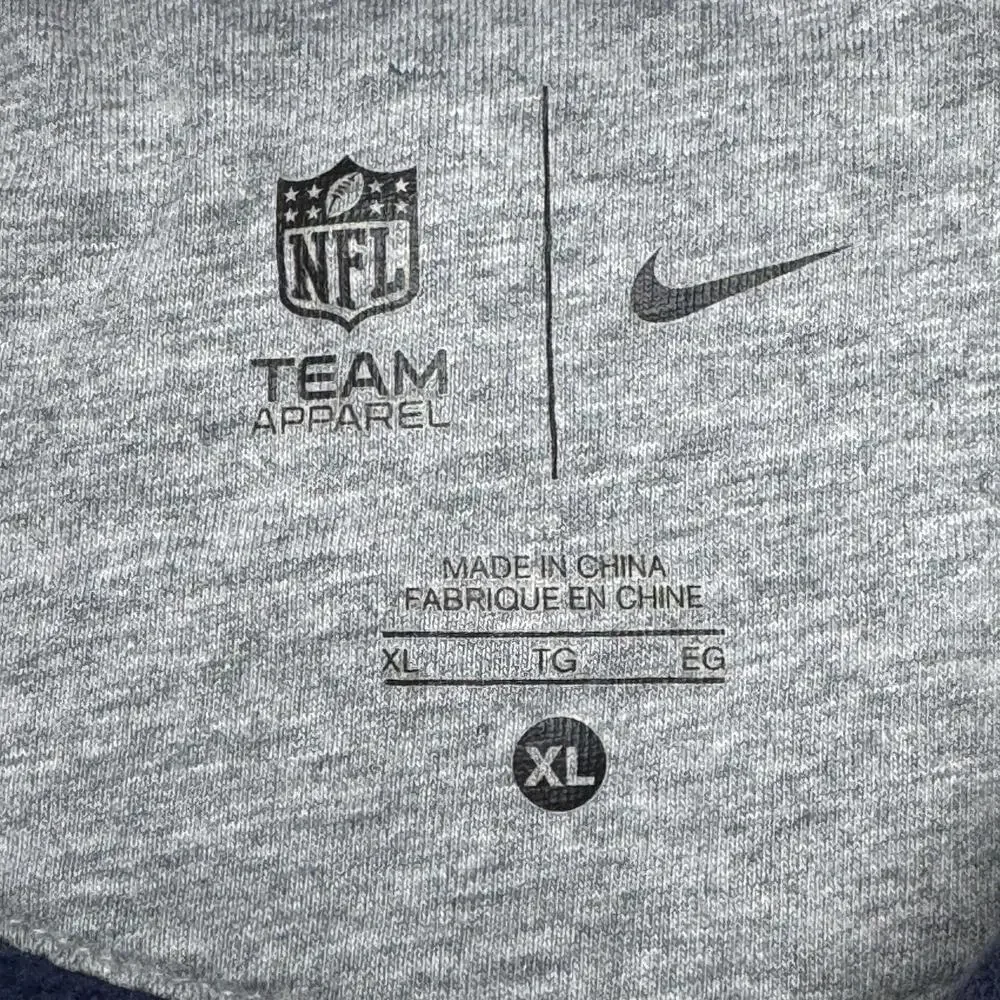 New England Patriots Hoodie Mens XL Blue NFL Football Nike Sweatshirt Logo